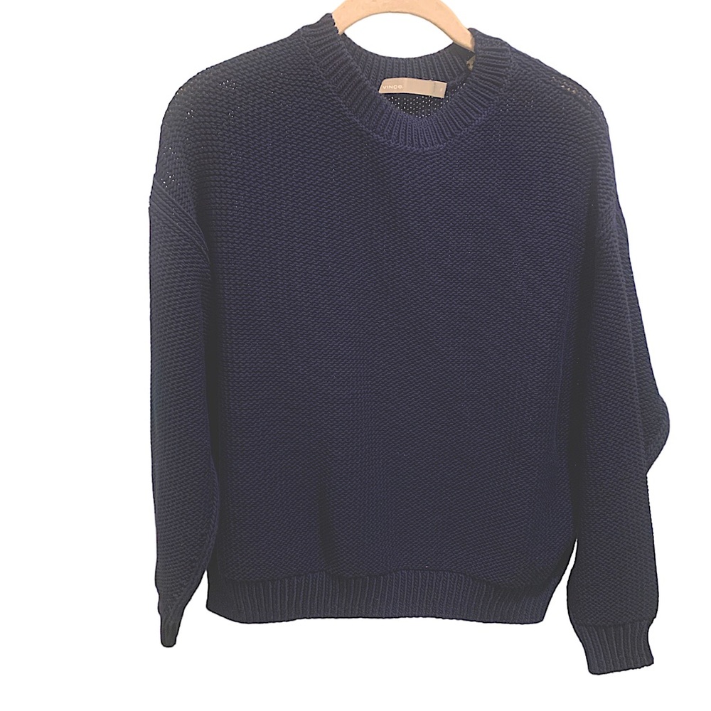 Vince Navy Blue knit crewneck pullover XS